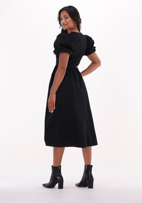 Schwarze NA-KD Midikleid PUFF SLEEVE MIDI DRESS - large
