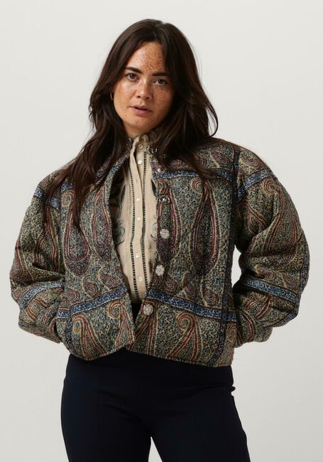 Camelfarbene ANTIK BATIK Wattierte Jack HIDA JACKET - large