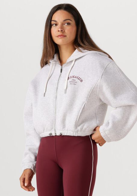 Hellgrau THE LOLA CLUB Sweatshirt MAYA ZIP THROUGH HOODIE - large
