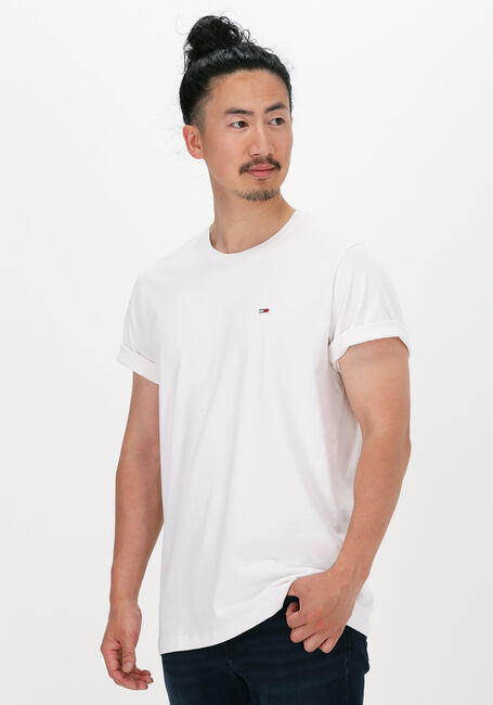 Weiße TOMMY JEANS T-shirt TJM CLASSIC JERSEY C NECK - large