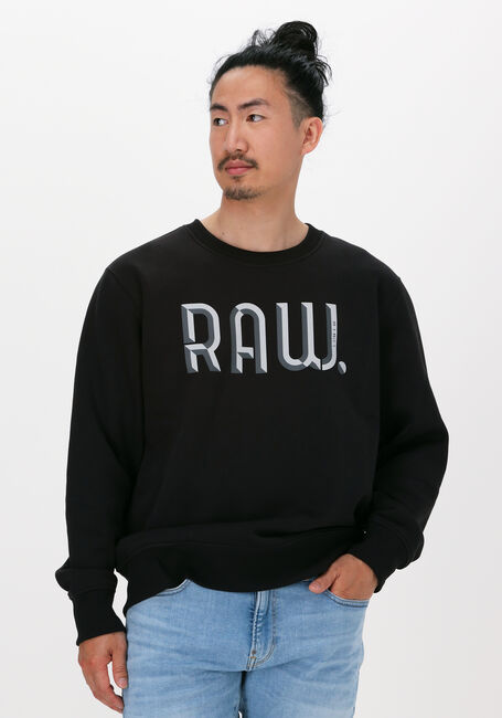 Schwarze G-STAR RAW Sweatshirt A971 - ASHOR SWEAT R- 3D RAW. - large