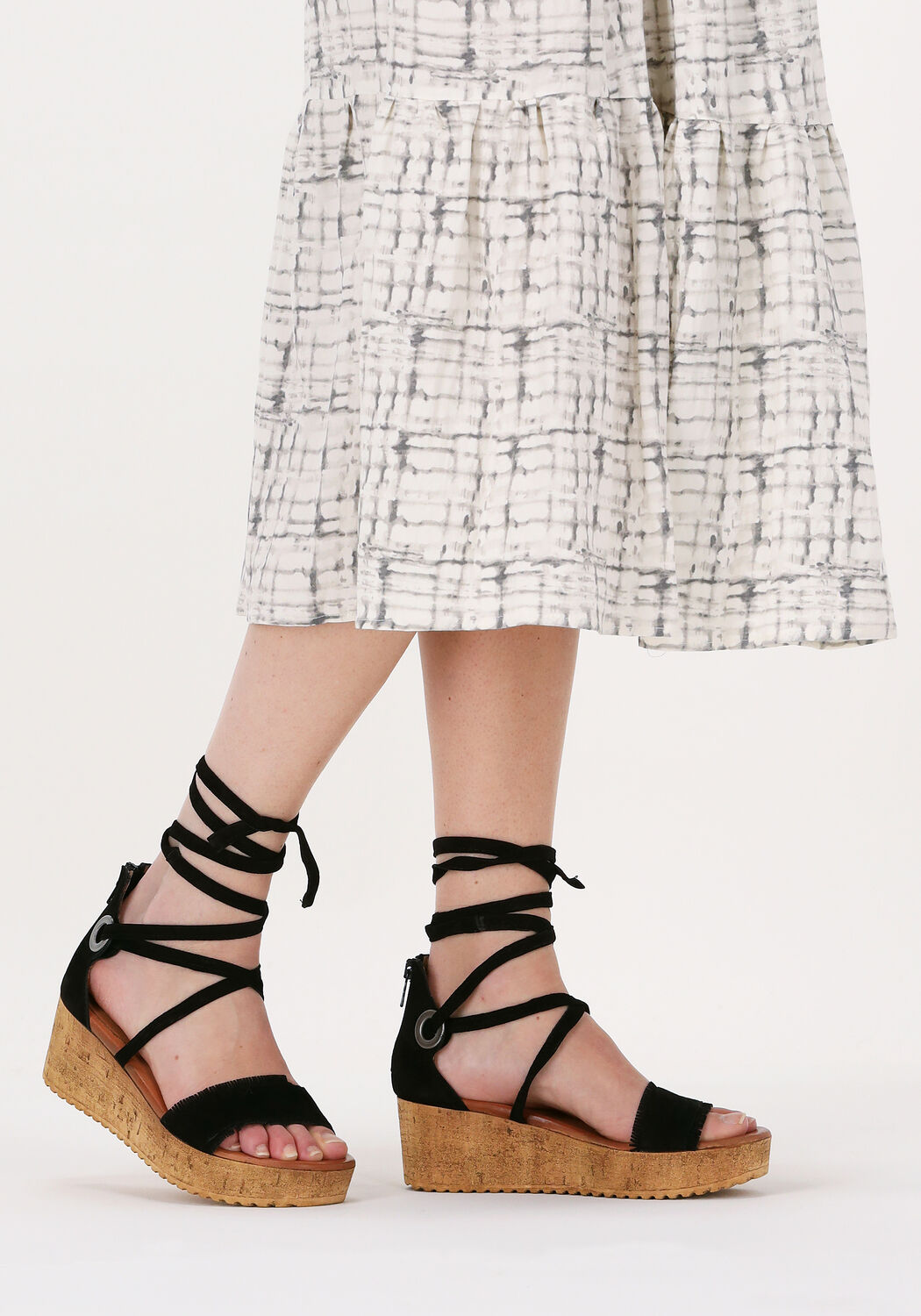 Schwarze OMODA Sandaletten mit Absatz 722007 - large