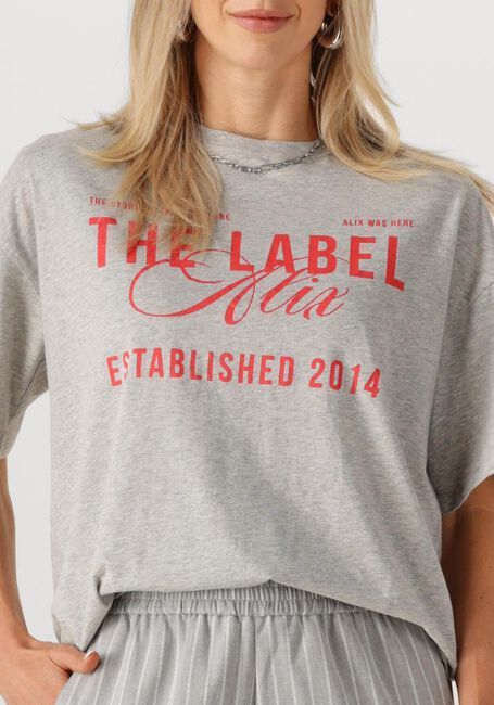 Hellgrau ALIX THE LABEL T-shirt LADIES KNITTED THE LABEL T-SHIRT - large