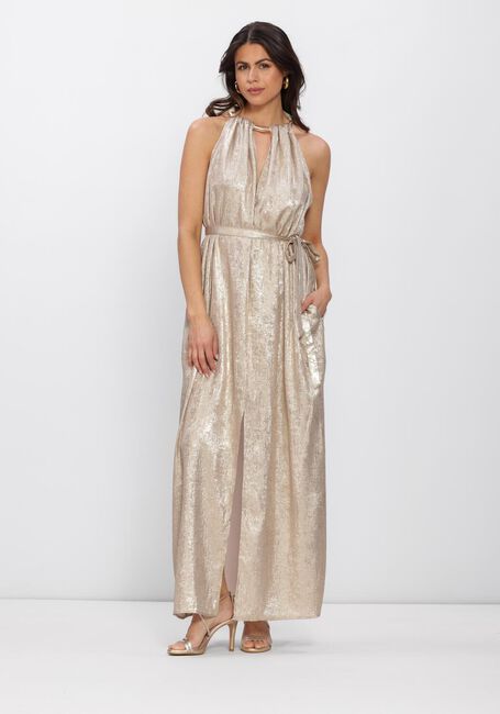 Beige DANTE6 Maxikleid HEAVENLY METALLIC HALTER DRESS - large