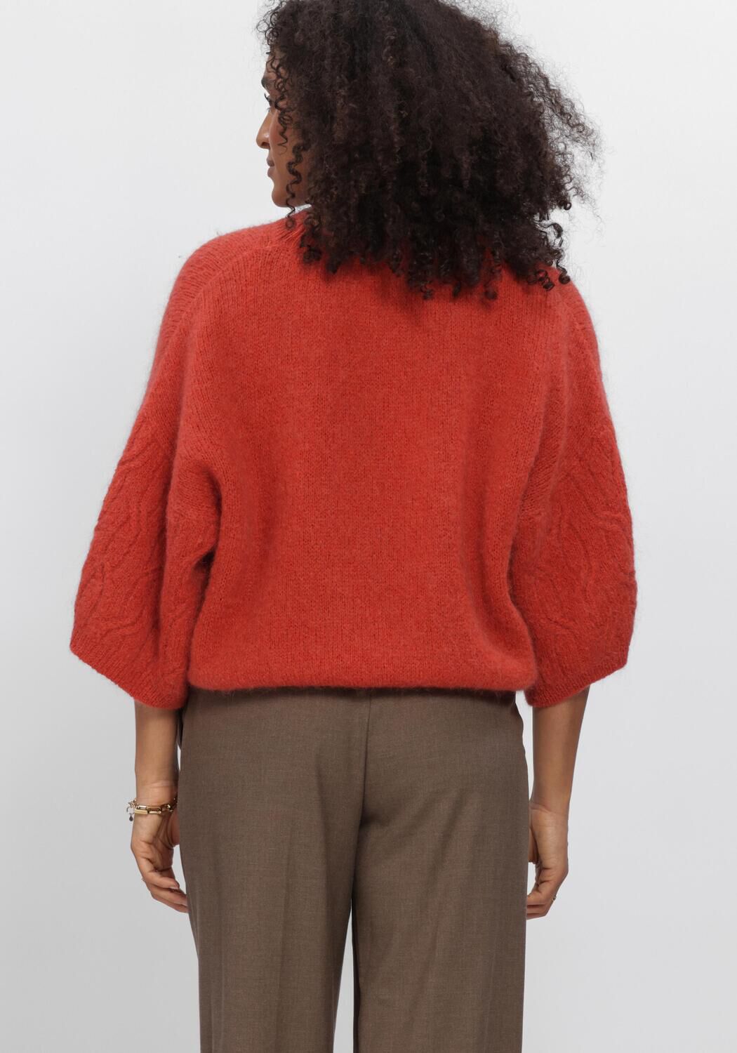 Rote SUMMUM Pullover BOXY SWEATER MOHAIR WOOL BLEND KNIT - large