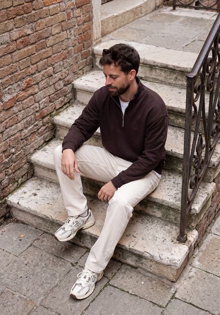Braune MACED Sweatshirt M-ALVIN - large