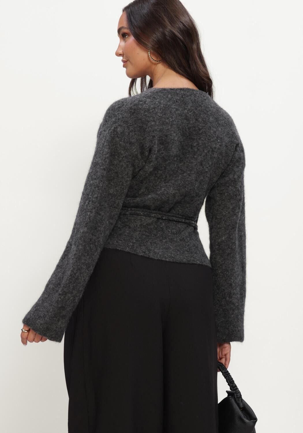 Graue LINA LOCCHI Strickjacke LL-BERIT - large