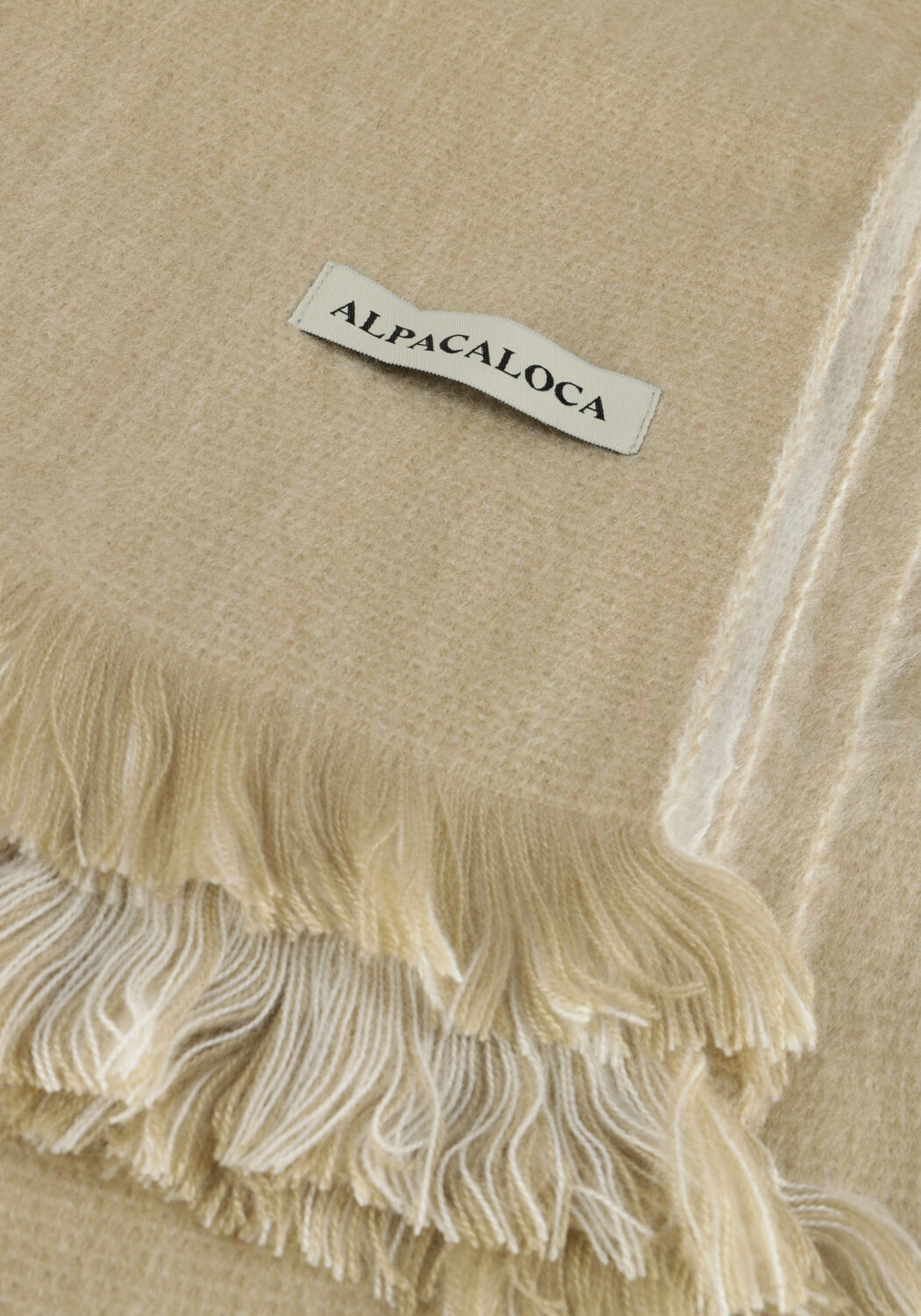 Beige ALPACA LOCA Schal DOUBLE SCRAF - large