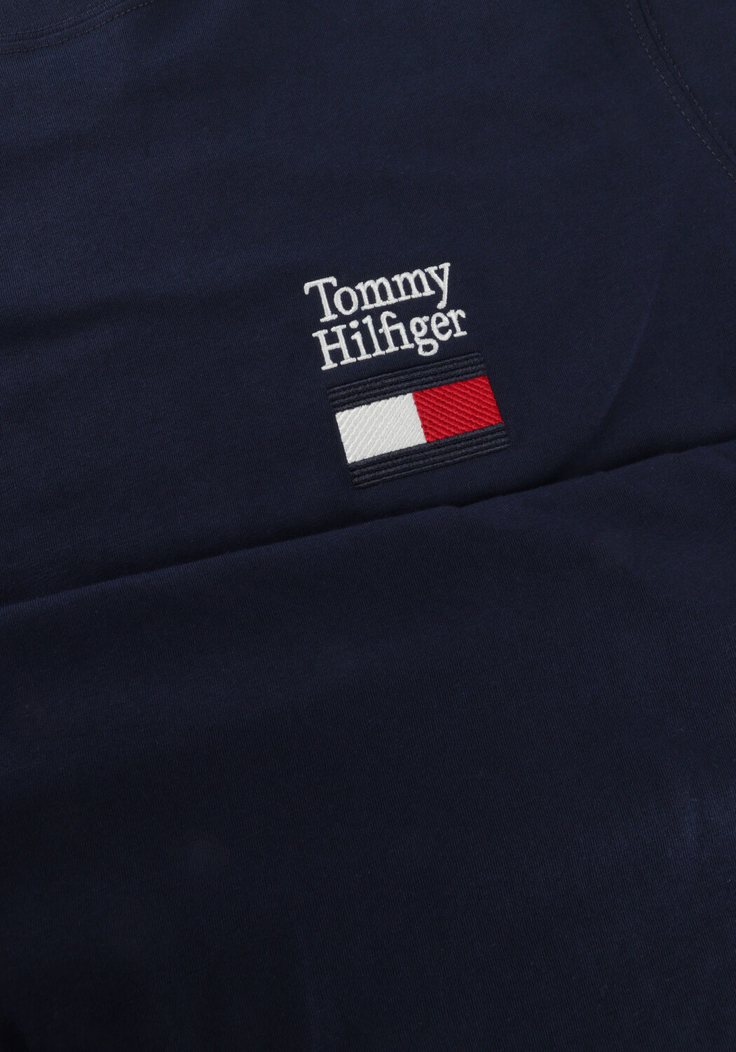 Dunkelblau TOMMY HILFIGER T-shirt BRAND LOVE TEXT STACK TEE - large