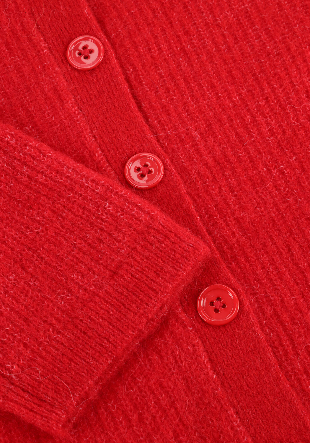 Rote SELECTED WOMEN Strickjacke SLFSIA RAS LS KNIT CROPPED CARDIGAN - large