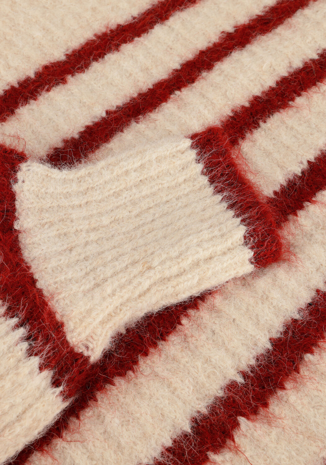 Bordeaux CO'COUTURE Pullover CORALIECC CROP STRIPE O-KNIT - large