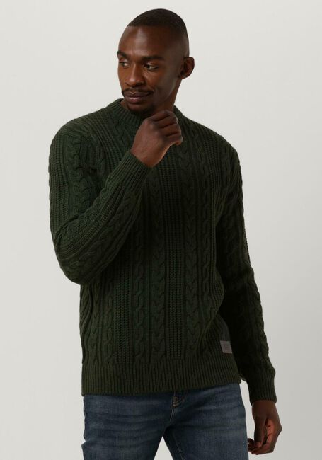 Grüne SCOTCH & SODA Pullover WOOL-BLEND STRUCTURE KNIT SWEATER KABEL - large