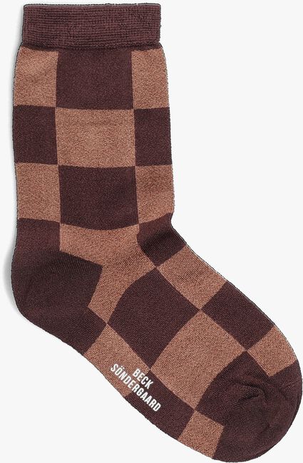 Braune BECKSONDERGAARD Socken PETULA CHECK SOCK - large