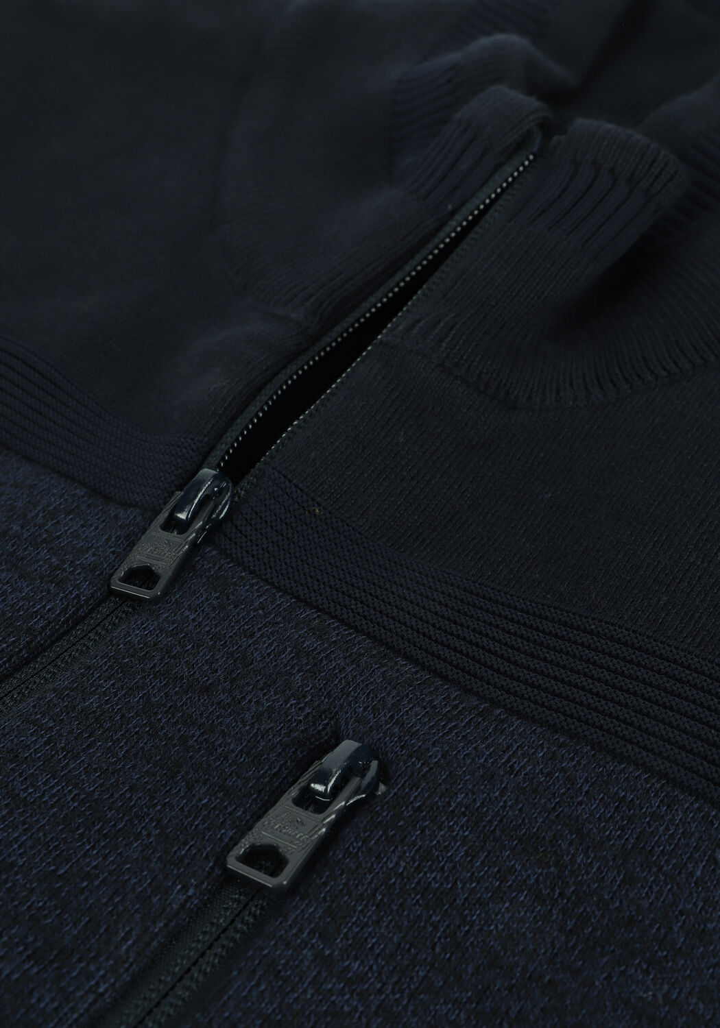 Dunkelblau VANGUARD Strickjacke ZIP JACKET COTTON BONDED MELAN - large