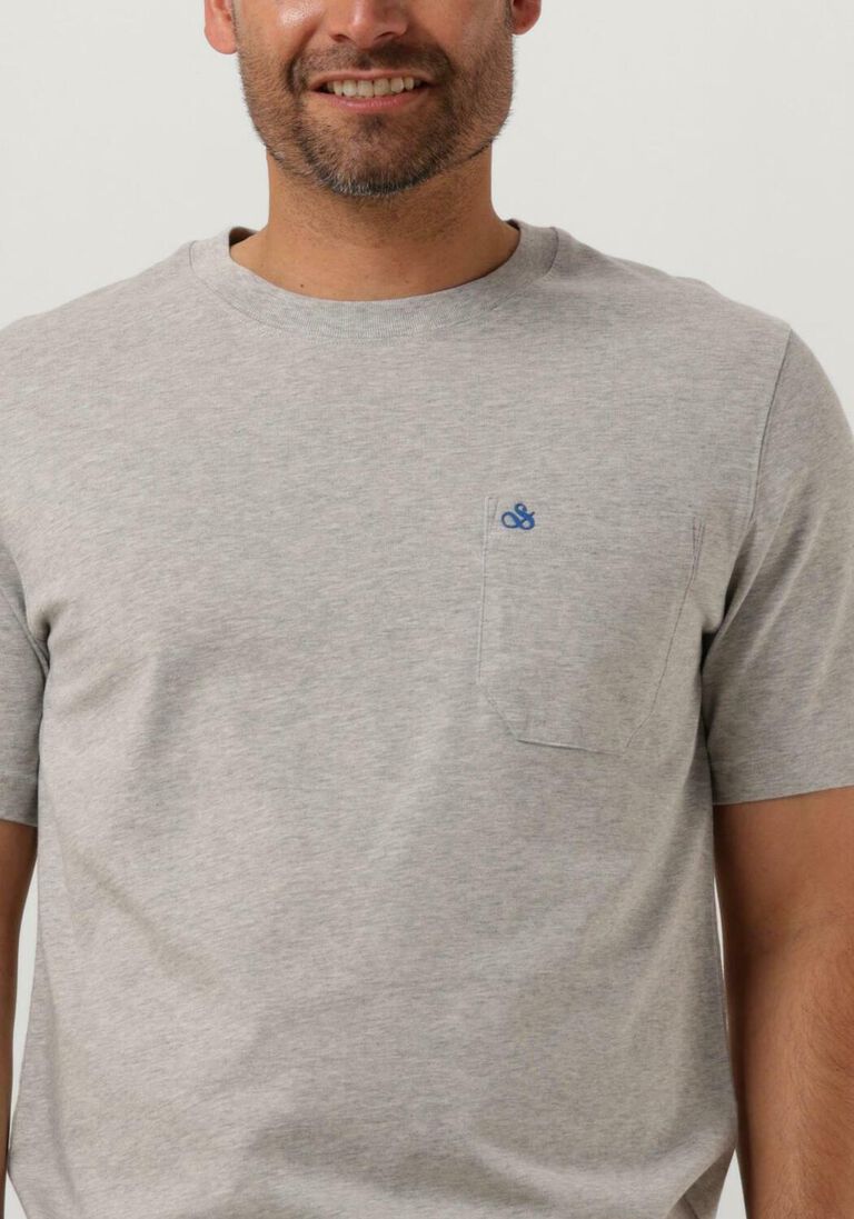 graue scotch &amp; soda t-shirt crewneck pocket tee IV7623