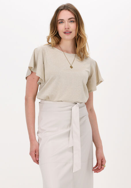 Camelfarbene JANSEN AMSTERDAM T-shirt GABI - large