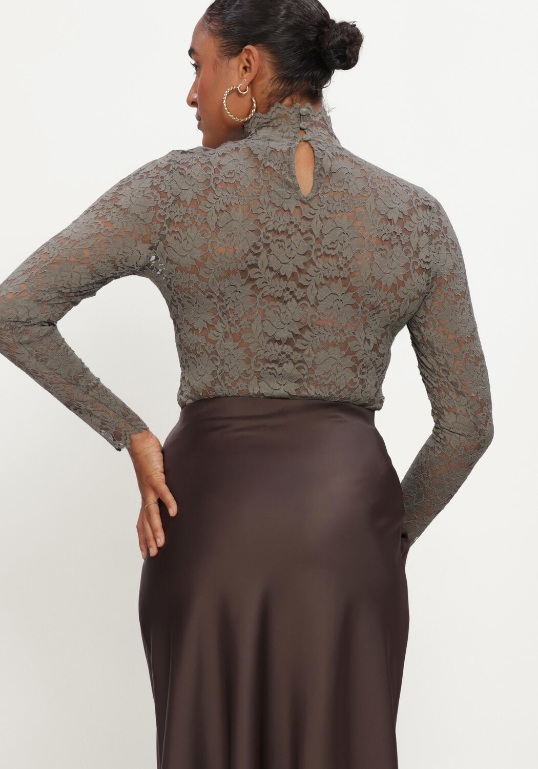 Gr&uuml;ne NEO NOIR Top LIZA LACEFLOWER BLOUSE - large