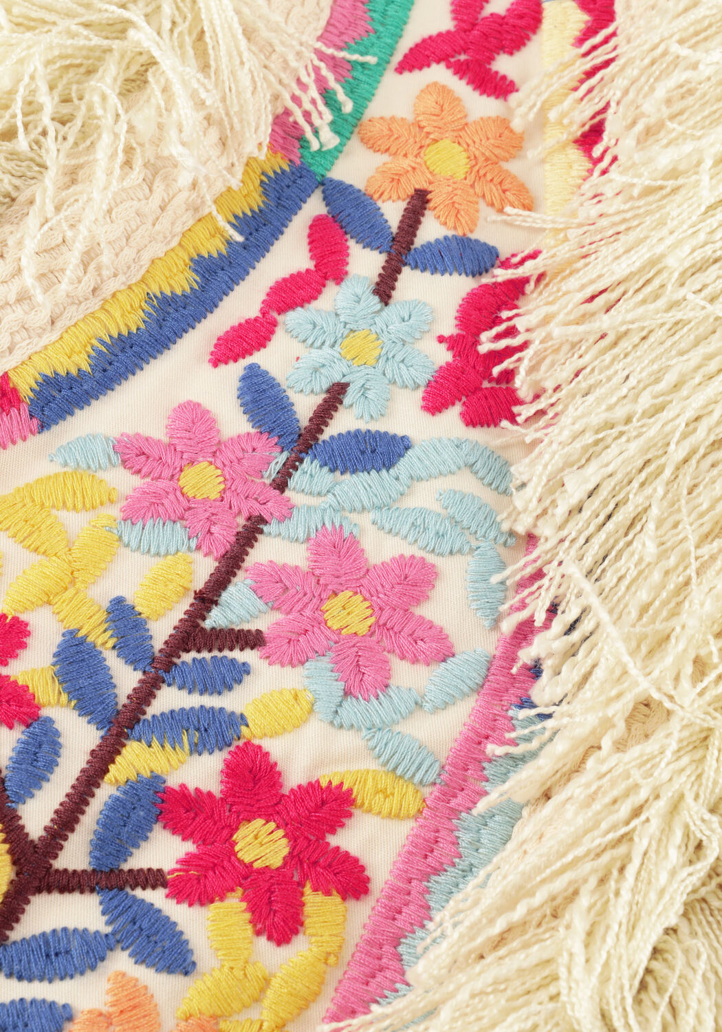 Mehrfarbige/Bunte ANTIK BATIK Gilet RAINBOW GILET - large