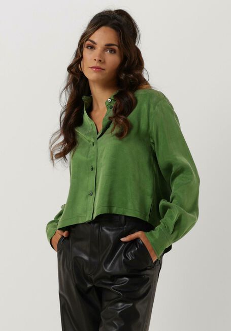 Grüne VANILIA Bluse SHORT CUT SHIRT - large