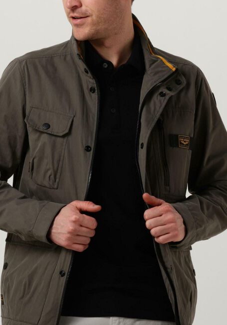 Olive PME LEGEND Jack SEMI LONG JACKET FUTURER 2.0 MECH COTTON - large