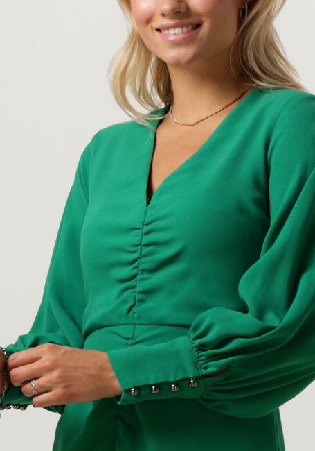 Grüne ACCESS Minikleid RUCHED DRESS WITH V NECKLINE - large