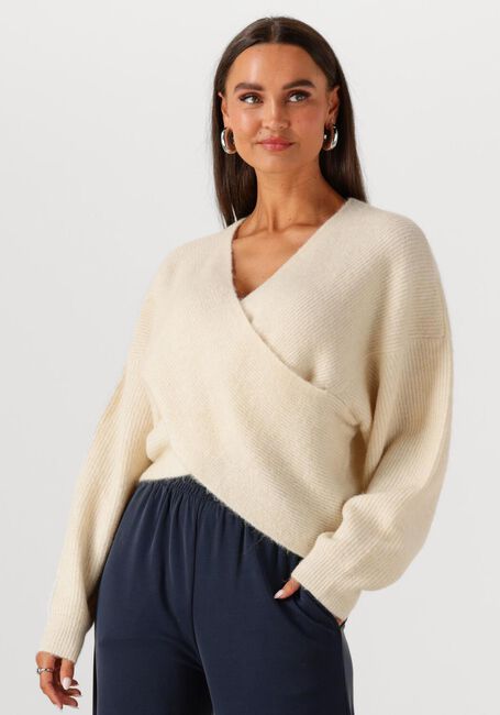 Ecru MSCH COPENHAGEN Pullover MSCHZINELLE HOPE WRAP PULLOVER - large