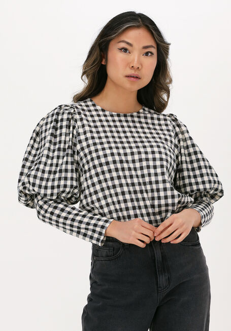 Schwarze CO'COUTURE Blusen CADIE CHECK BLOUSE - large