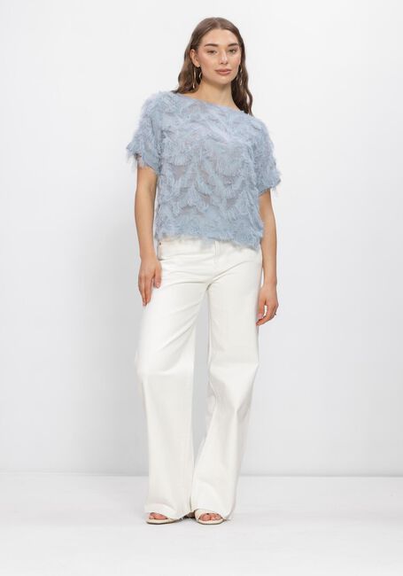 Blaue SELECTED WOMEN Tops & T-shirts SLFMYLINE SS BOAT NECK TOP - large