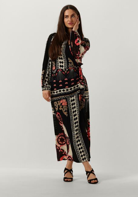Schwarze SUMMUM Maxikleid DRESS SCARF PRINT - large