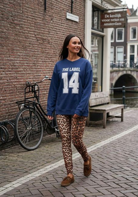 Blaue ALIX THE LABEL Sweatshirt LADIES KNITTED SPORTS SWEATER - large