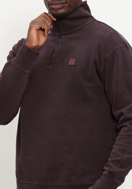 Bordeaux BUTCHER OF BLUE Pullover ARMY SWEAT HALF ZIP - large