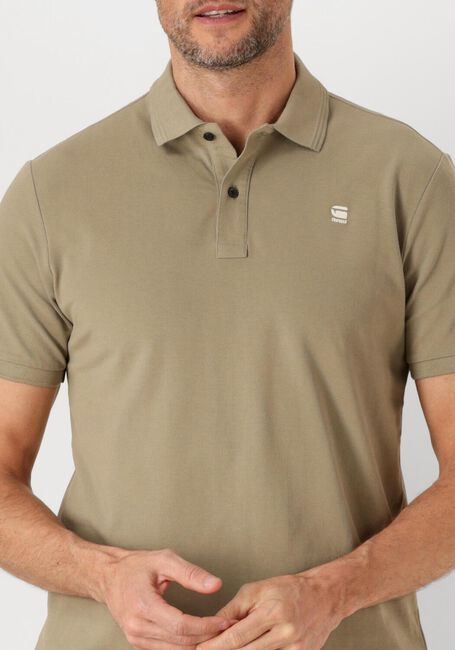 Khaki G-STAR RAW Polo-Shirt DUNDA SLIM POLO S\S - large