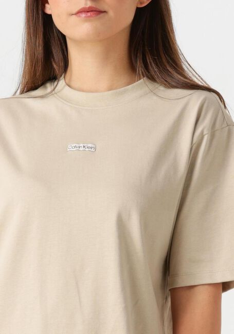 Beige CALVIN KLEIN Minikleid PLACED INST TEE DRESS - large