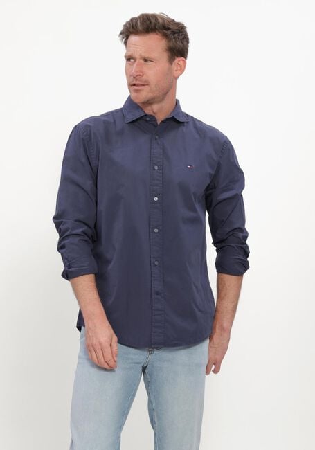 Dunkelblau TOMMY HILFIGER Casual-Oberhemd GMD POPLIN SEMI SPREAD RF SHT - large