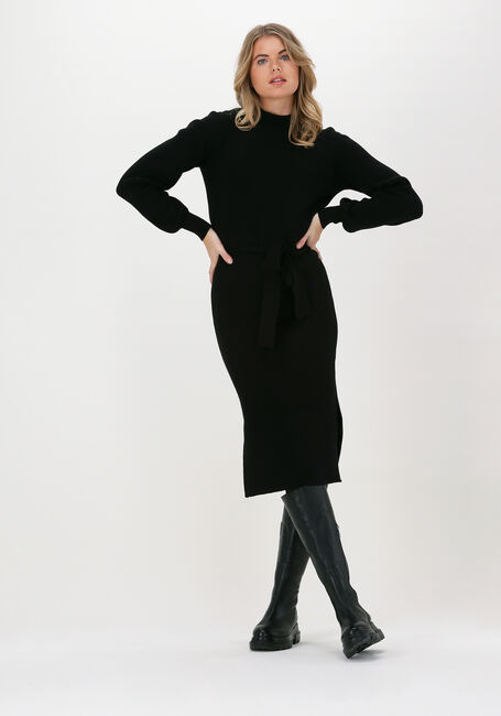 Schwarze MSCH COPENHAGEN Midikleid MALLORY LIKE LS DRESS - large