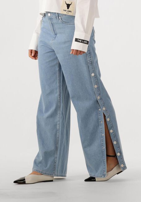 Hellblau ALIX THE LABEL Straight leg jeans LADIES WOVEN CHAMBRAY DENIM PANTS - large