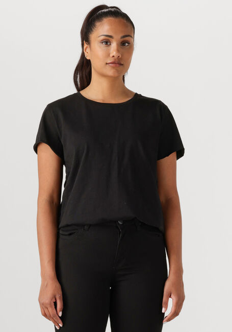 Schwarze MY ESSENTIAL WARDROBE T-shirt 09 THE OTEE SLUB YARN JERSEY - large