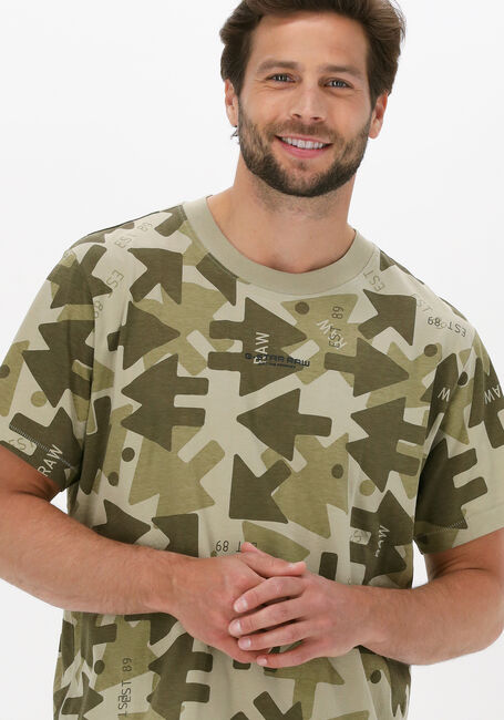 Beige G-STAR RAW T-shirt ARROW CAMO LOOSE R T - large
