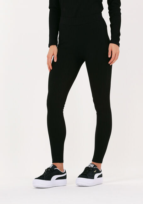 Schwarze ALIX THE LABEL Legging LADIES KNITTED RIB LEGGING - large