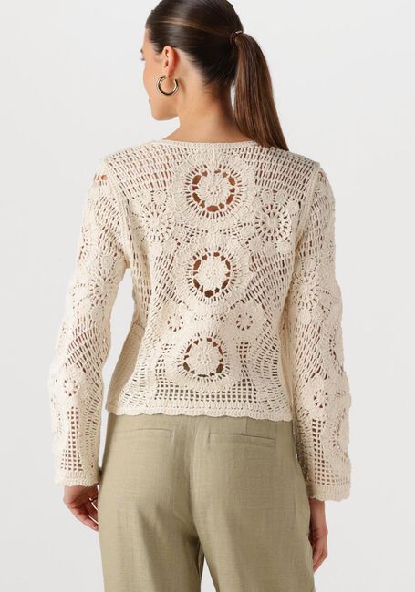 Ecru Y.A.S. Strickjacke YASFIRO CROCHET CARDIGAN - large