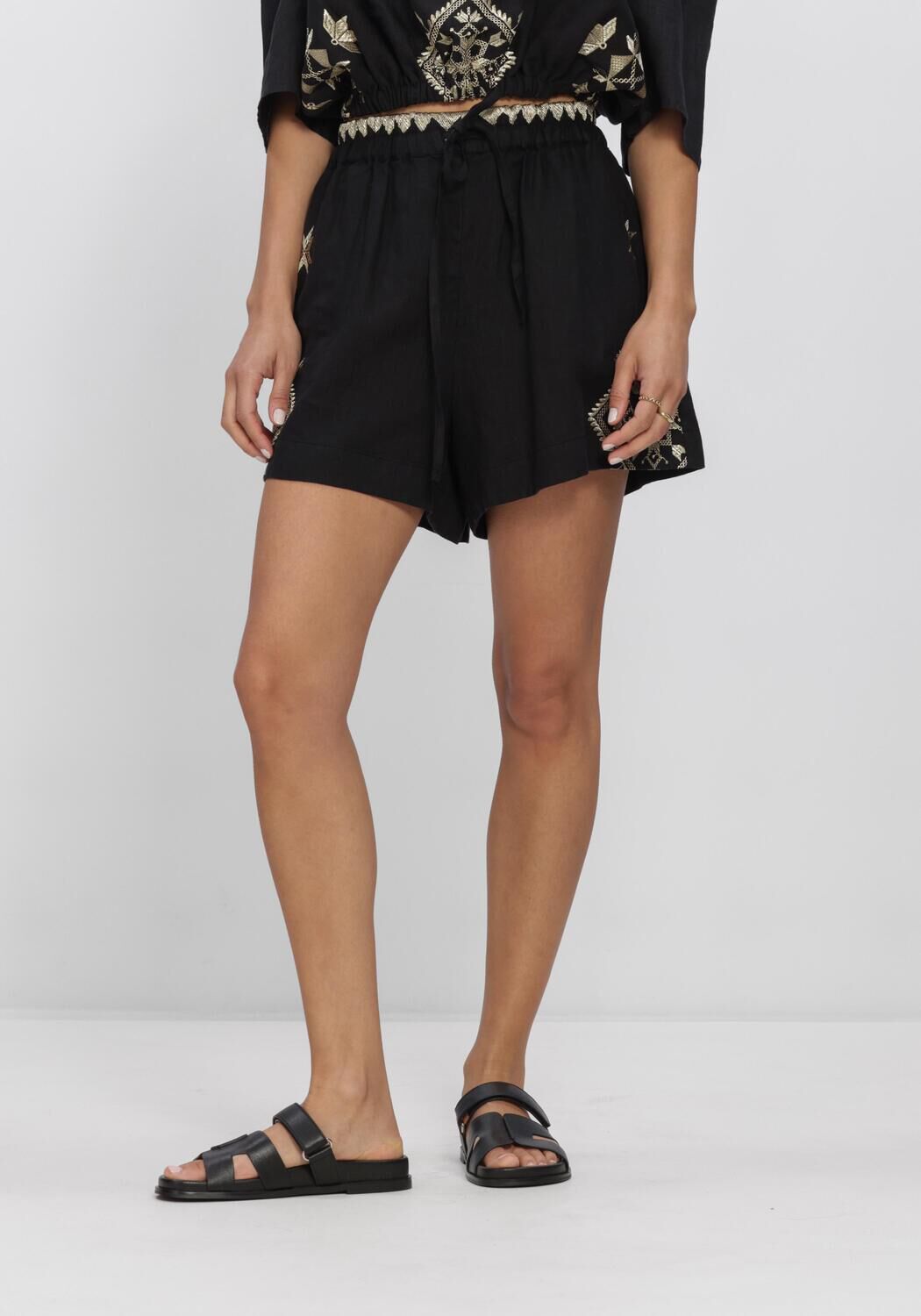 Schwarze GREEK ARCHAIC KORI Kurze Hose S26K-2141070 - large