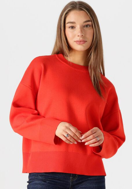 Rote OBJECT Pullover OBJELLY L/S OZ O-NECK KNIT DIV - large