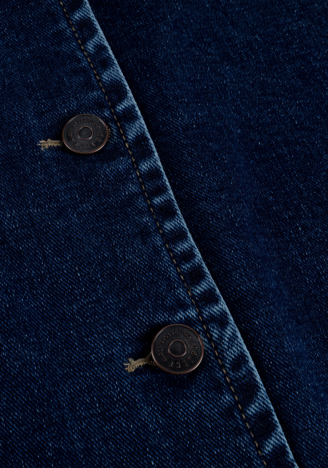 Dunkelblau OBJECT Minikleid VEGA DENIM DRESS - large