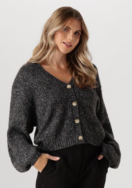 Schwarze ANOTHER LABEL Strickjacke CHARLOTTE KNITTED CARDIGAN - large