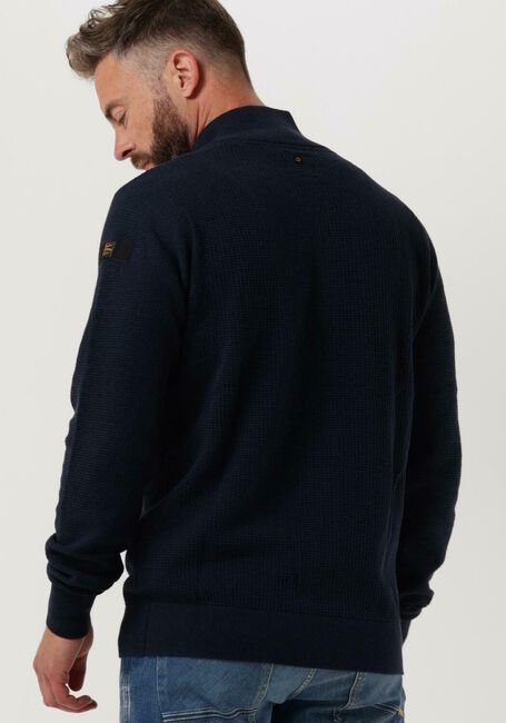 Blaue PME LEGEND Strickjacke ZIP JACKET COTTON KNIT - large