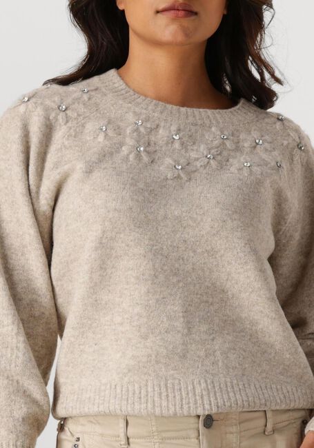 Beige SUMMUM Pullover SWEATER WOOL ELASTANE BLEND KNIT - large
