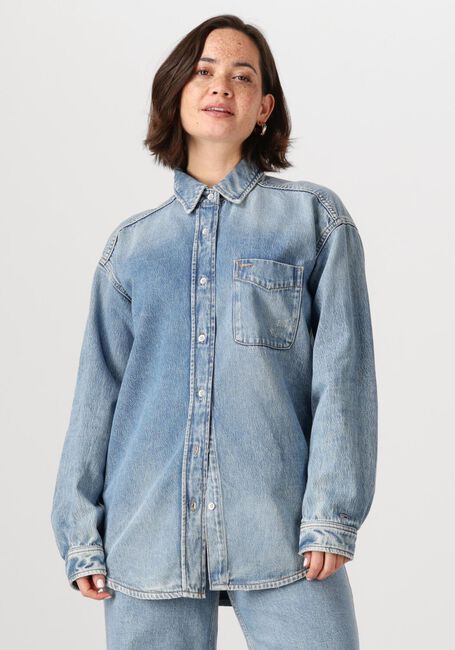 Blaue TOMMY JEANS Blusen RELAXED FIT OVERSHIRT AI6037 EXT - large