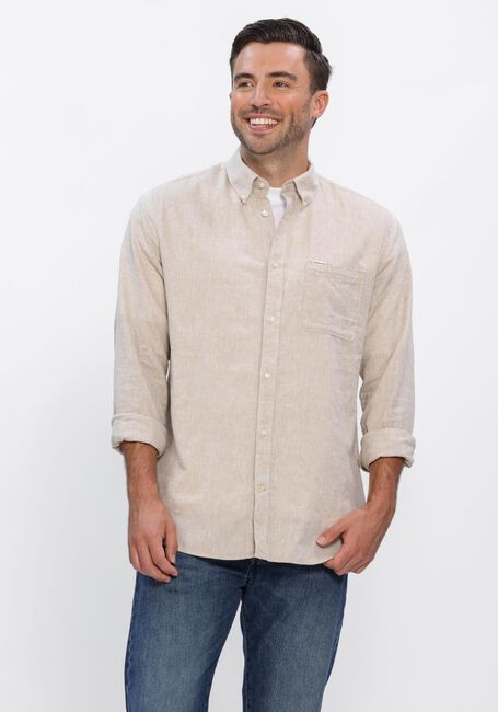 Beige BARBOUR Casual-Oberhemd NELSON TAILORED SHIRT - large
