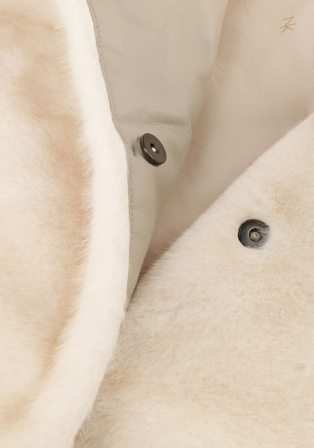 Ecru NUKUS Fake-Fur-Jack PLEUN JACKET - large