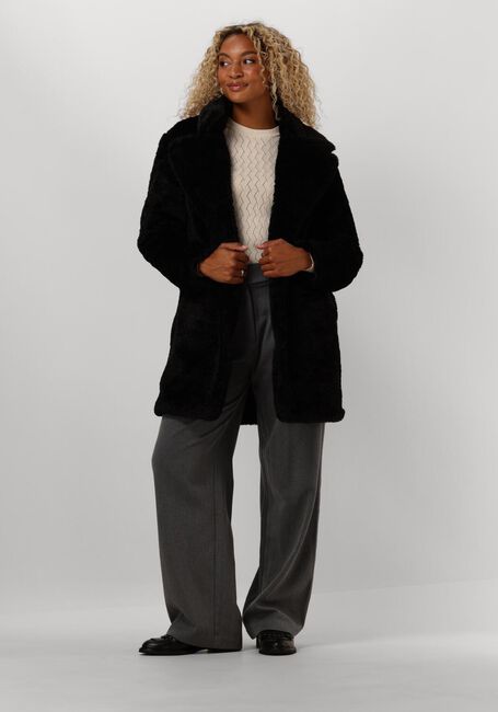 Schwarze NOTRE-V Fake-Fur-Jack NV-ECRIN - large